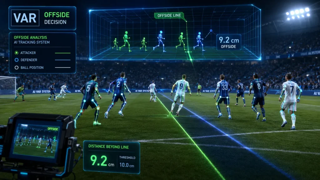 AI offside detection using player tracking at FIFA World Cup 2026