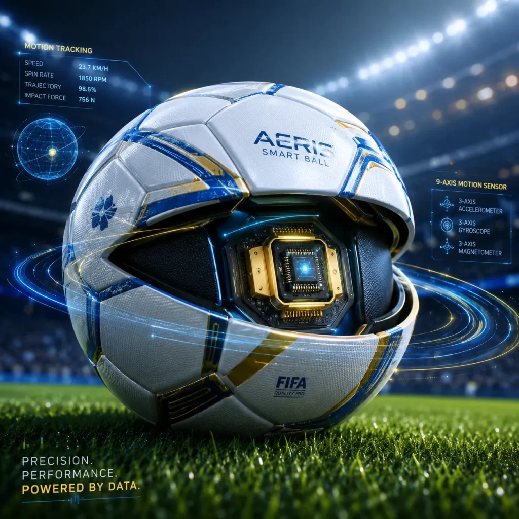 Adidas Trionda sensor inside a smart football for World Cup 2026