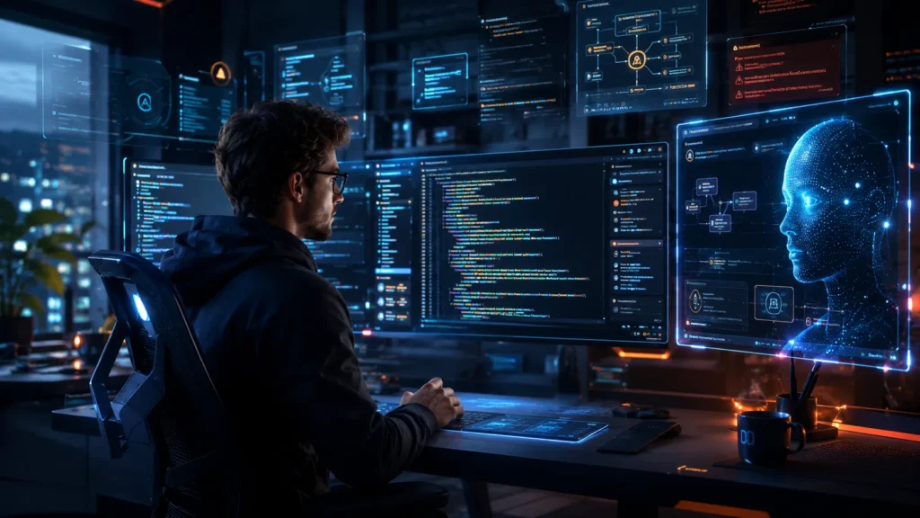 Student learns coding with AI through testing and debugging