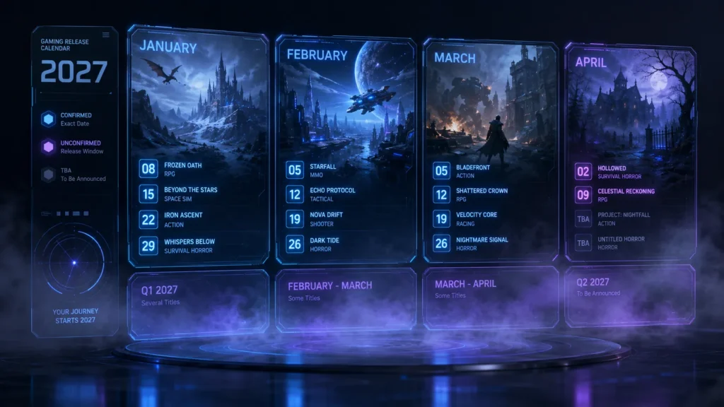 Gamescom 2026 announcements calendar comparing confirmed dates with vague 2027 release windows